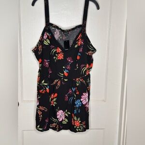 Torrid Peplum Challis Lace Trim tank. Size 4.